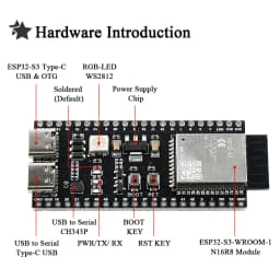 ESP32-S3 Wifi BT Module Development Board for Arduino IDE ESP32-S3 N16R8 N8R2 44Pin Type-C 16MB Flash 8M PSRAM ESP32 S3