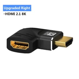HDMI 90 and 270 Degree Adapter,HDMI 2.1 8K@60hz 2.0 4K@120hz 2K Right Angle HDMI L Adapter for HDTV PS4 PS5 Lapto