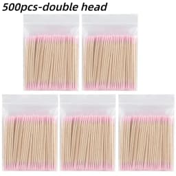 100/300/500 Nails Wooden Tip Cotton Stick Buds Disposable Ultra-Detail Corrector Nail Polish Remover Clean Sticks Manicure Tools