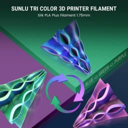 SUNLU SILK Dual &Triple Colors 3D Printer Filament 5KG 1kg/roll 1.75mm Dimensional Accuracy +/- 0.02 mm 2.2 LBS (1KG) Fast Ship