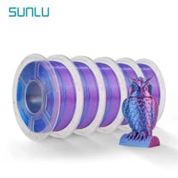 SUNLU SILK Dual &Triple Colors 3D Printer Filament 5KG 1kg/roll 1.75mm Dimensional Accuracy +/- 0.02 mm 2.2 LBS (1KG) Fast Ship