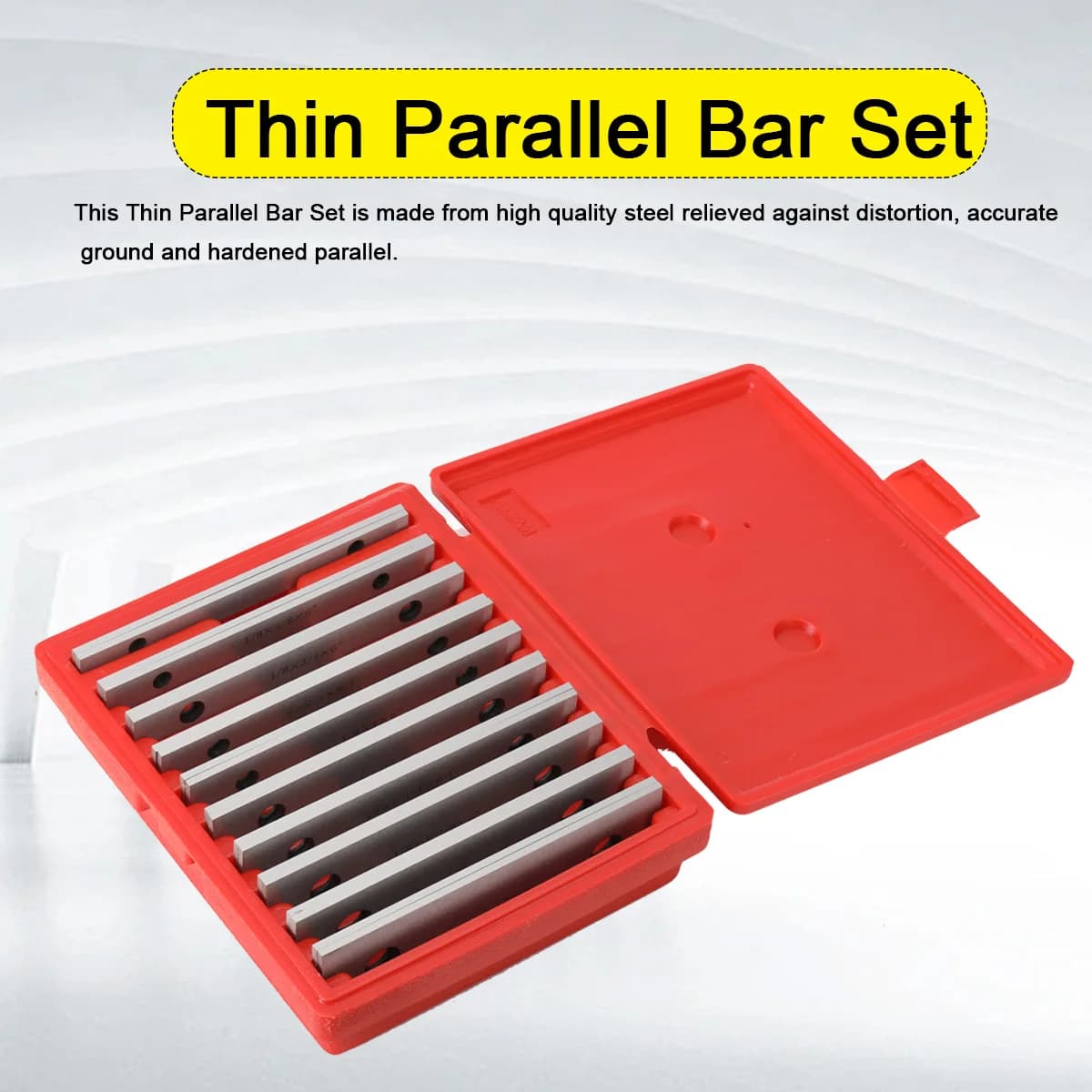 10 Pairs 1/8" 0.0005" or 20 Pairs 1/32" 0.0001" Precision Steel Parallel Plates Style Thin Machinist CNC Parallel Set