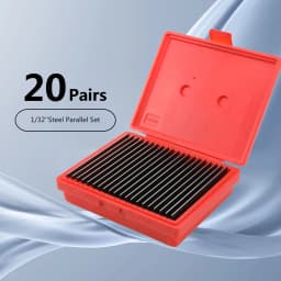 10 Pairs 1/8" 0.0005" or 20 Pairs 1/32" 0.0001" Precision Steel Parallel Plates Style Thin Machinist CNC Parallel Set