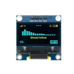 0.96" OLED Display 128x64 I2C SSD1306 for Arduino Uno Mega 2560 BlueYellow/White