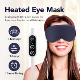 3D Eye Massager 5 Vibration 3 levels Temperature Heating Sleep Mask for Office Travel Reduce Dark Circles Eye Fatigue Eye Shade