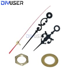 DIYUSER HQ3268 Professional And Practical Quartz Wall Clock Movement Mechanism DIY Repair Tool Parts Kit with Red Hands