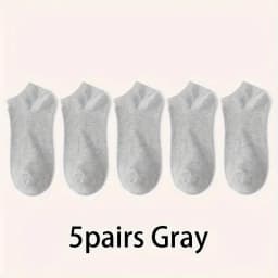 5/10-Pack Unisex Comfort-Fit Ankle Socks For All, Breathable & Lightweight - Ideal For Sports & Daily Wear