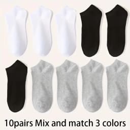 5/10-Pack Unisex Comfort-Fit Ankle Socks For All, Breathable & Lightweight - Ideal For Sports & Daily Wear