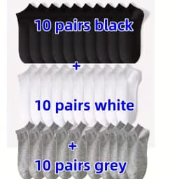 5/10-Pack Unisex Comfort-Fit Ankle Socks For All, Breathable & Lightweight - Ideal For Sports & Daily Wear