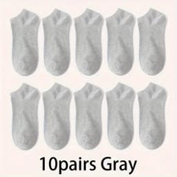5/10-Pack Unisex Comfort-Fit Ankle Socks For All, Breathable & Lightweight - Ideal For Sports & Daily Wear