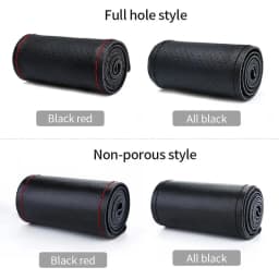 Genuine Leather Steering Wheel Cover For Car Braiding Steering Wheel Protector Covers Anti Scratch Steering Accessories