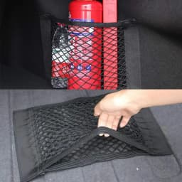 Car Storage Net Stretchable Mesh Pocket Net Magic Elastic Sticker Universal Rear Mesh Trunk Seat Bag Pocket Cage Auto Organizer