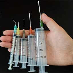 14/10pcs Syringe Set with Blunt Needles, Various Size1ml,3ml,5ml,10ml,20ml,60ml,Plastic, for Refilling, Measuring, Scientif