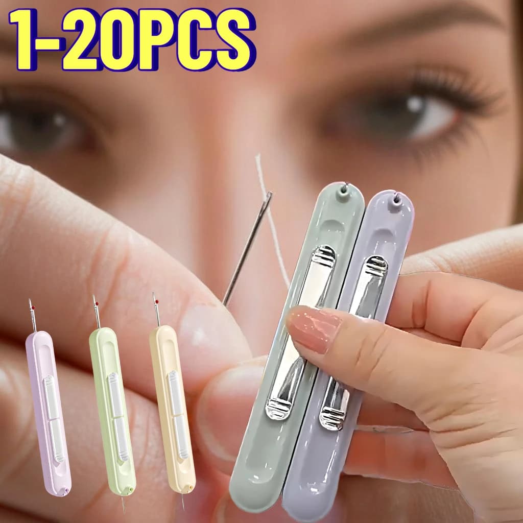2 In 1 Needle Threader and Seam Ripper Tool Multifunctional Sewing Thread Remover Cross Stitch Crafting Accessories Easy Use