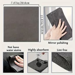 Magic Glass Cleaning Cloth-Thickened Streak-Free Towel, Reusable Dual-Sided Eraser for Kitchen Windows, No Watermark Home Tool