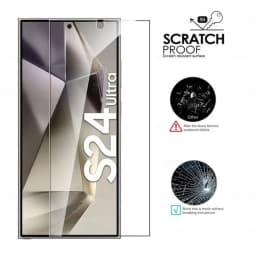 NNBILI 4PCS Full Cover Tempered Glass For Samsung Galaxy S24 S25 S26 Ultra S26 Fingerprint Screen Protector Protective HD Glass