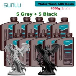SUNLU 10KG Water Washable / Water Washable ABS Resin 1000G/Bottle 405nm Rapid UV-Curing Photopolymer Resin For LCD 3D Print