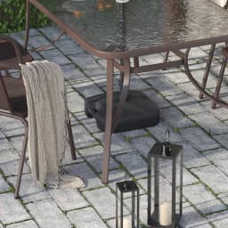 【Breeins】Vintage Cement Freestanding Parasol Base with Floral Pattern