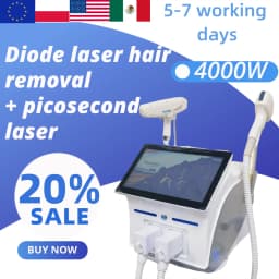 Latest Diode Laser Hair Removal Picosecond Device -4 Wavelength 4000W Power Painless And Permanent 808nm+1064nm+755nm+940nm