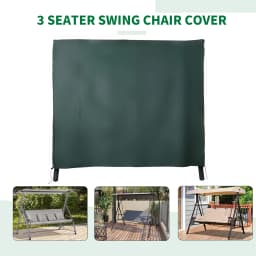 Outsunny 3 Seater 600D Oxford Patio Swing Chair Cover Outdoor Garden Furniture Rain Protection Protector Waterproof Anti-UV