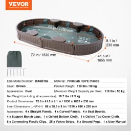 SucceBuy Sandbox with Cover in Square Sand Box Sand Pit with 4 Corner Seating and Bottom Liner Kids Sandbox for Outdoor for Kids