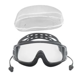 Swim Goggles With Earplugs Anti Fog Diving Goggles With Silicone Earplugs Water Sports Eyewear For Adults And Children