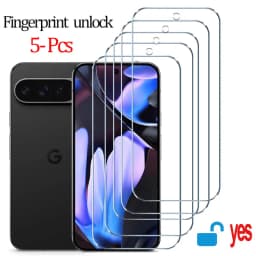 Fingerprint Unlock Glass for Pixel 9 Pro 10 8A 9A 10A 7A 8 Pro Screen Protector Pixel 9 Pro XL Tempered Glass for Google Pixel 9
