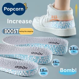 1 Pair EVA Material Invisible Height Increase Insoles For Shoes Breathable Shock Absorption Comfortable For Women Men
