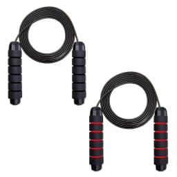 With Ball Bearings Adjustable Tangle-Free Speed Wire Jump Rope Workout with Foam Handles for Fitness Home Workouts and Slim Body