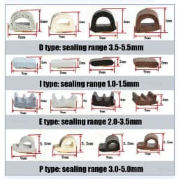 5m/10m Door Seal Strip Diep Self-adhesive Draft Stopper Tape Window Weather Stripping Insulation Noise Rubber Sealing Strip