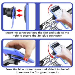 Motorcycle Phone Mount, Anti-Shake Bike Cell Phone Holder with Vibration Dampener, Quick Release Attach/Detach