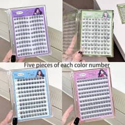 Gege Bear No-Glue False Eyelashes - Easy 3-Step Application, Natural Look, Perfect for Beginners with Sunflower Desig