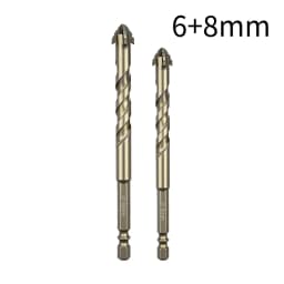 High-Four-Edged Serrated Eccentric Drill for Dry Drilling of Ceramic Tiles, Glass, Marble, Concrete, Stainless Steel Drill Bits