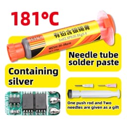 Lead-containing and 181-degree Silver-bearing Solder Paste for Syringe Soldering Applied in SMT (Surface Mount Technology) Chip