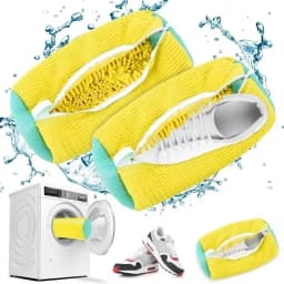 Machine Washable Shoe Washing & Drying Bag with Soft Fiber - Durable Polyester Laundry Protector for Shoes Adjustable Strap