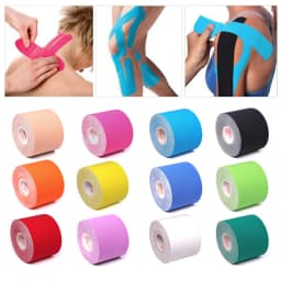 5-Size Waterproof Kinesiology Tape – Elastic Athletic Bands for Sports Recovery, Gym, Muscle Pain Relief & Strapping Support