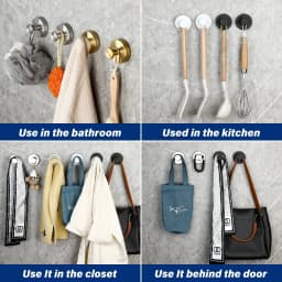 Vacuum Suction Cup Hooks Punch Free Bath Sucker Hook Wall Hook Hanger Glass Kitchen Bathroom Hooks for Towel Handbag