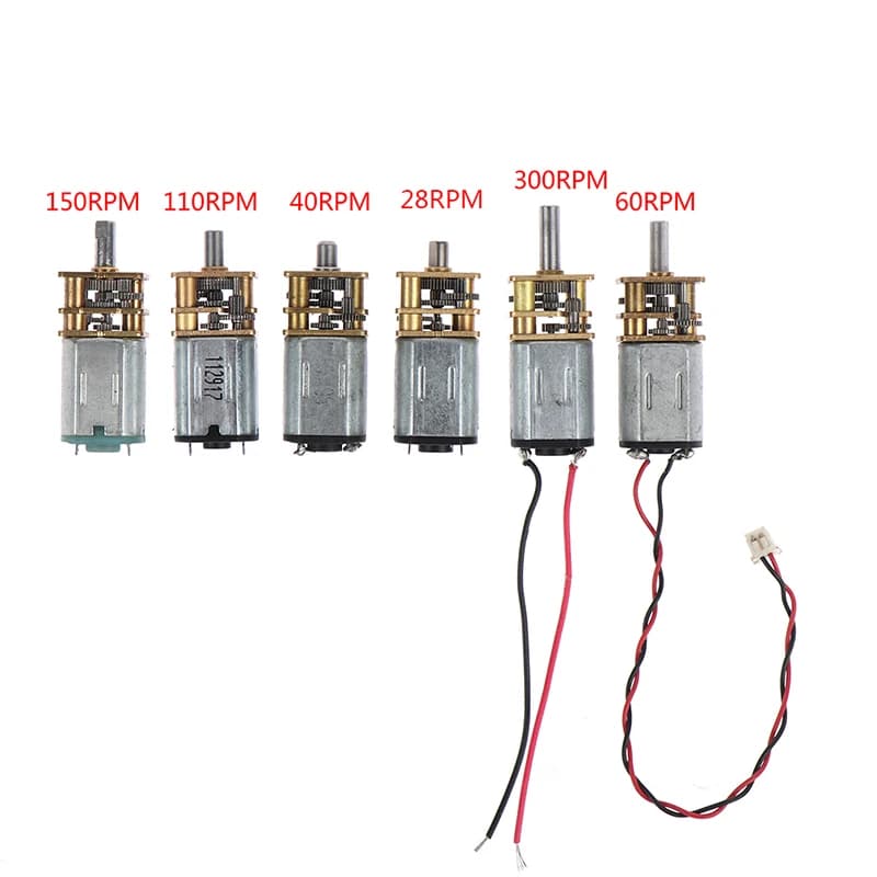 Mini N20 Gear Motor DC 3V-12V Slow Speed Full Metal Gearbox Gear Reducer Electric Engine Large Torque DIY Toy Robot