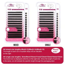 FADVAN YY Shape 6-15mm Lashes 2D 0.07/0.05mm Faux Mink C/D Curl Natural Soft Brazilian Premade Volume Fan Eyelashes Extension