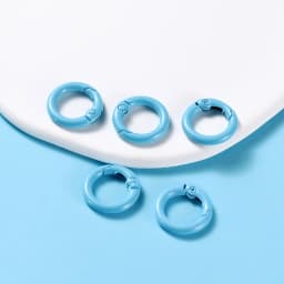 5Pcs/Lot 21 Colors Metal O Ring Spring Clasp Openable Round Carabiner Keychain Clips Hook Dog Chain DIY Jewelry Buckle Connector