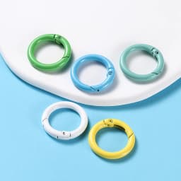 5Pcs/Lot 21 Colors Metal O Ring Spring Clasp Openable Round Carabiner Keychain Clips Hook Dog Chain DIY Jewelry Buckle Connector
