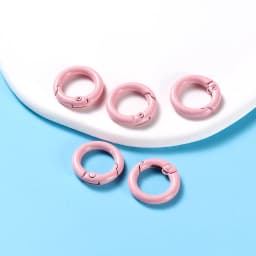 5Pcs/Lot 21 Colors Metal O Ring Spring Clasp Openable Round Carabiner Keychain Clips Hook Dog Chain DIY Jewelry Buckle Connector
