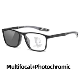 Men Multifocal Photochromic Reading Glasses Look Far and Near Eyeglasses Unisex Sport TR90 Frame Anti Blue Light Grade Eyewear