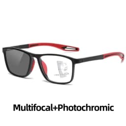 Men Multifocal Photochromic Reading Glasses Look Far and Near Eyeglasses Unisex Sport TR90 Frame Anti Blue Light Grade Eyewear