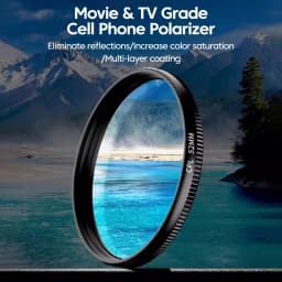 52mm CPL Universal With Clip Mobile Phone Lens Circular Polarizing Filter For iPhone Samsung smartphones