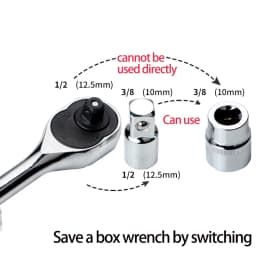 1/4" 3/8" 1/2" Ratchet Wrench Adapter Chrome Vanadium Sleeve Drive Socket Converter Wrench Transform Joint