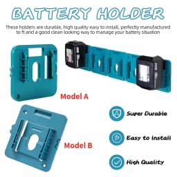 5PCS Battery Holder for Makita 18V Li-ion Battery Tools Machine Holder Storage Rack Wall Mount for BL1860 BL1850(No Battery)