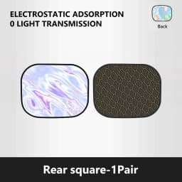 SEAMETAL Electrostatic Sun Visor for Car Side Window 4-Layer Sun Shade Curtains Anti-Glare UV-Blocker Auto Sun Protection Cover