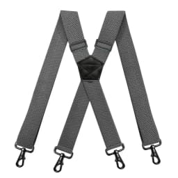 Heavy Duty Suspenders for Men Work Biker Outdoor 3.8cm Wide X-Back with 4 Snap Hook Adjustable Elastic Trouser Braces Strap Belt