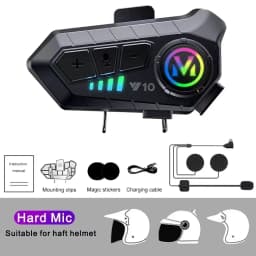 Y10 Bluetooth 5.3 Helmet Headset Wireless Hands-free Call Phone Kit Motorcycle Waterproof Earphone Music Player Speaker for Moto